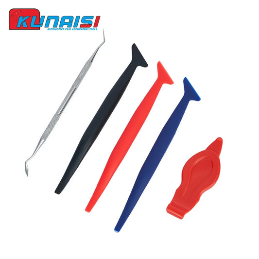 KUNAISI Car Vinyl Wrap Film Squeegee Scraper  Edge-closing Detailing Tools For Automobile Film  Sticking Car Styling Accessories